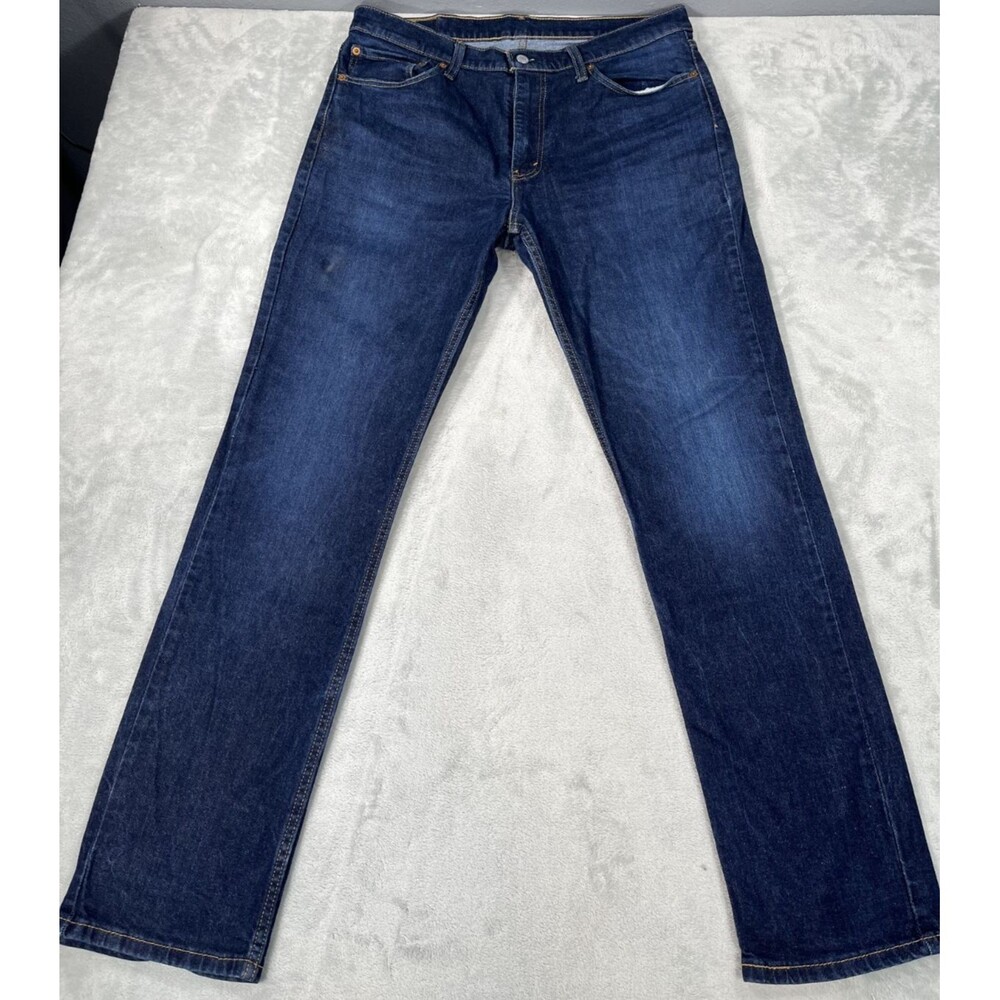 Levis 511 Slim Fit Mens Jeans 36x32 Dark Wash Blue Denim Stretch